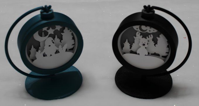 Boule de Noël "Light Box" 3D
